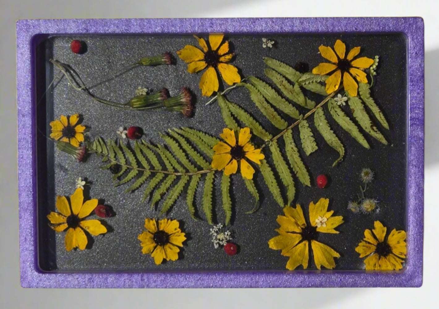 Yellow Tray with Flowers